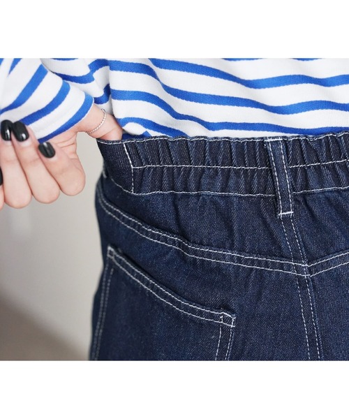 reca（レカ）の「デニムホックタックパンツ（デニムパンツ・レディース・ネイビー/ブルー/ブラック・L/M）」の8枚目の写真