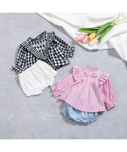 apres les cours(アプレレクール)の「【リンク】 フリルセットアップ(その他ベビーウェア・キッズ・チェック/ストライプ・70/80)」の13枚目の写真