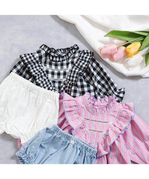 apres les cours(アプレレクール)の「【リンク】 フリルセットアップ(その他ベビーウェア・キッズ・チェック/ストライプ・70/80)」の14枚目の写真