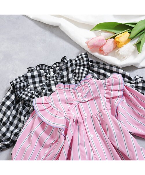 apres les cours(アプレレクール)の「【リンク】 フリルセットアップ(その他ベビーウェア・キッズ・チェック/ストライプ・70/80)」の15枚目の写真