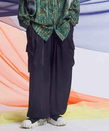 MAISON SPECIAL | 《UNISEX》Stretch Satin Prime-Wide Cargo Pants/ストレッチサテンプライムワイドカーゴパンツ【MAISON SPECIAL/メゾンスペシャル】(カーゴパンツ)