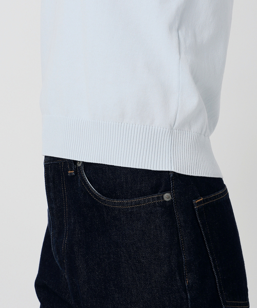 【新品タグ付き】SLOBE IENA ハーフスリーブプルオーバー SLOBE IENA ニット セーター 「接触冷感/UV機能」FROSTYCOTTON