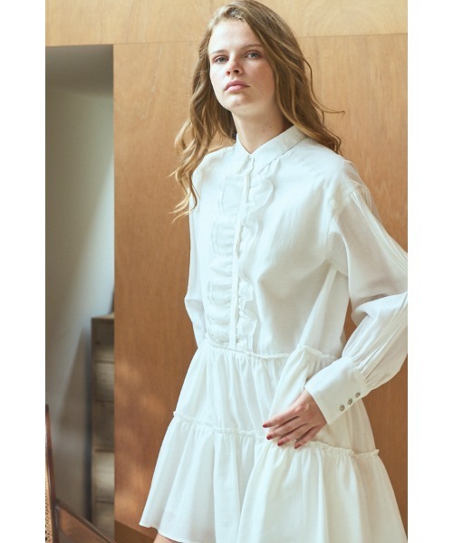 Estella.K(エステラケー)の「Joslin Dress ティアードミニドレス(ワンピース・レディース・ブラック/ホワイト/ワインレッド・FREE)」の11枚目の写真