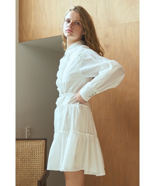Estella.K(エステラケー)の「Joslin Dress ティアードミニドレス(ワンピース・レディース・ブラック/ホワイト/ワインレッド・FREE)」の15枚目の写真
