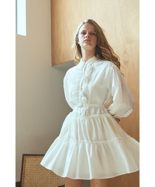 Estella.K(エステラケー)の「Joslin Dress ティアードミニドレス(ワンピース・レディース・ブラック/ホワイト/ワインレッド・FREE)」の16枚目の写真
