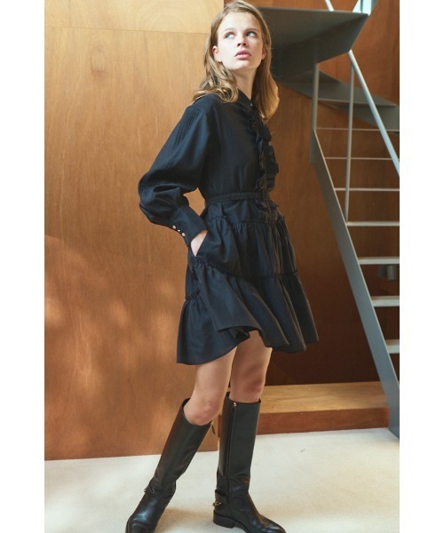 Estella.K(エステラケー)の「Joslin Dress ティアードミニドレス(ワンピース・レディース・ブラック/ホワイト/ワインレッド・FREE)」の19枚目の写真