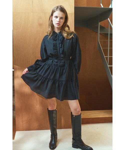 Estella.K(エステラケー)の「Joslin Dress ティアードミニドレス(ワンピース・レディース・ブラック/ホワイト/ワインレッド・FREE)」の21枚目の写真