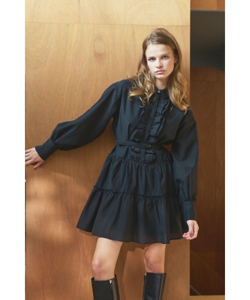 Estella.K(エステラケー)の「Joslin Dress ティアードミニドレス(ワンピース・レディース・ブラック/ホワイト/ワインレッド・FREE)」の22枚目の写真