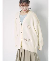 ehka sopo | らくがき刺繍Vネックカーディガン(カーディガン/ボレロ)
