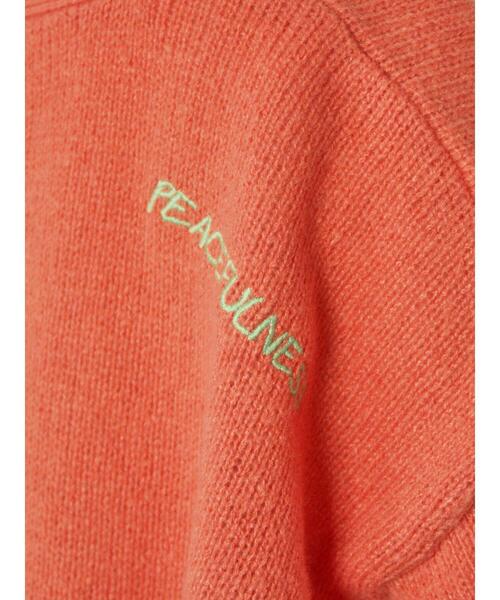 ehka sopo（エヘカソポ）の「らくがき刺繍Vネックカーディガン（カーディガン/ボレロ・レディース・オレンジ/サックスブルー/ブラック/キナリ・F）」の20枚目の写真