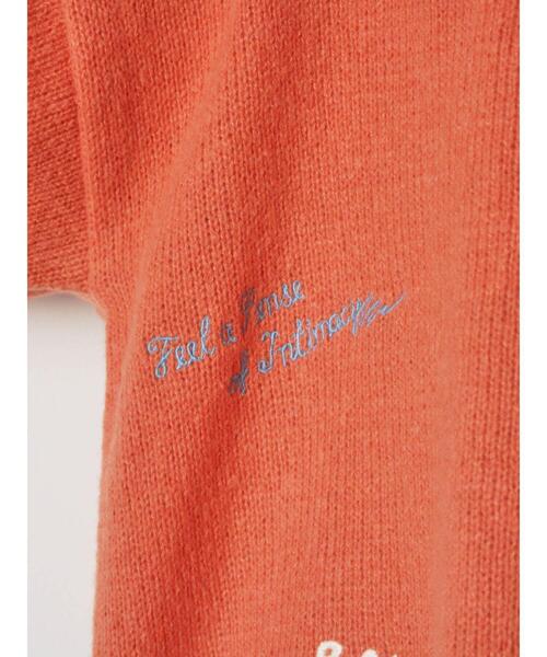 ehka sopo（エヘカソポ）の「らくがき刺繍Vネックカーディガン（カーディガン/ボレロ・レディース・オレンジ/サックスブルー/ブラック/キナリ・F）」の11枚目の写真