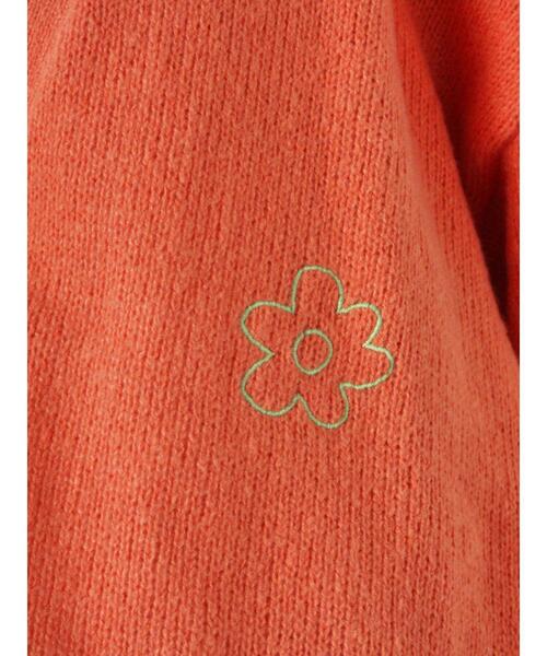 ehka sopo（エヘカソポ）の「らくがき刺繍Vネックカーディガン（カーディガン/ボレロ・レディース・オレンジ/サックスブルー/ブラック/キナリ・F）」の14枚目の写真