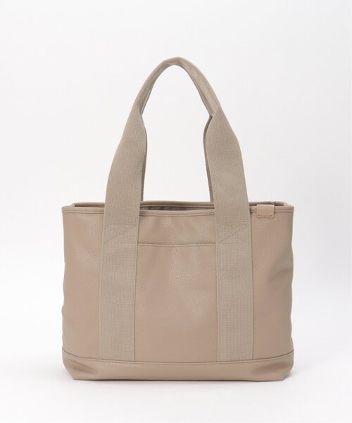 LBC(エルビーシー)の「合皮・キャンバス 仕切りビッグトートバッグ(トートバッグ・レディース・その他/シルバー/ベージュ/ブラック/グレイッシュベージュ・FREE)」の3枚目の写真