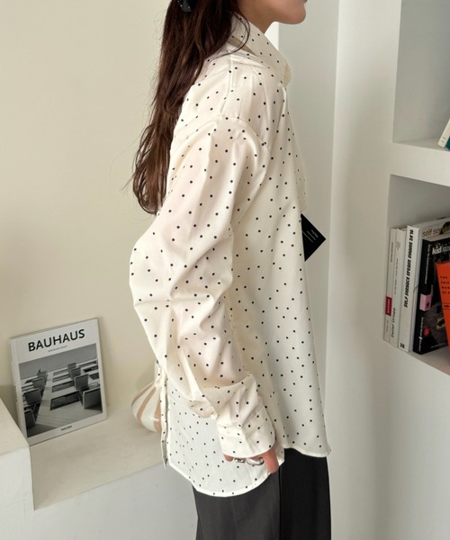 efill（エフィル）の「バックリボン ドット スタンドカラー ブラウス（シャツ/ブラウス・レディース・アイボリー・FREE）」の18枚目の写真