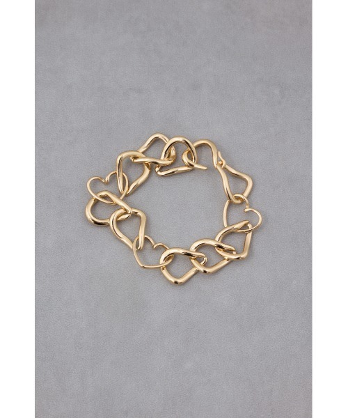 AZUL by moussy（アズールバイマウジー）の「ハートチェーンブレスレット（ブレスレット・レディース・シルバー/ゴールド系その他・FREE）」の10枚目の写真