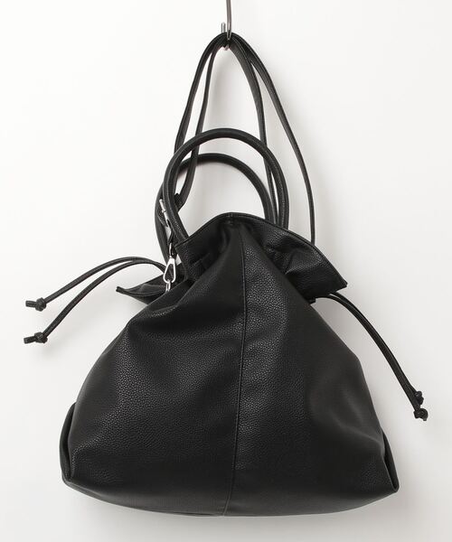 VELETTO（ベレット）の「(VELETTO)DRAWSTRING TOTE BAG（トートバッグ・レディース・ブラック/ブラウン・ONE SIZE）」の3枚目の写真