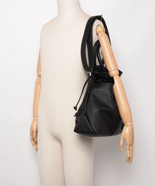 VELETTO（ベレット）の「(VELETTO)DRAWSTRING TOTE BAG（トートバッグ・レディース・ブラック/ブラウン・ONE SIZE）」の6枚目の写真