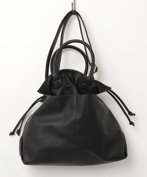 VELETTO（ベレット）の「(VELETTO)DRAWSTRING TOTE BAG（トートバッグ・レディース・ブラック/ブラウン・ONE SIZE）」の13枚目の写真
