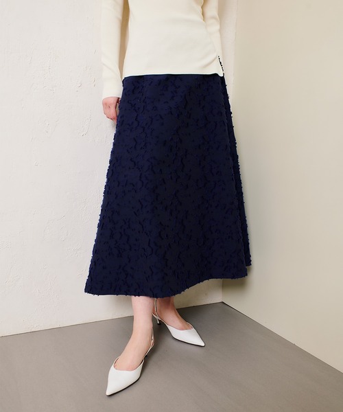 allureville（アルアバイル）の「DUTEL フレアスカート（スカート・レディース・ネイビー/オフホワイト・1/2）」の16枚目の写真