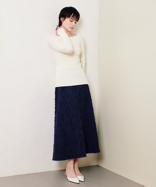 allureville（アルアバイル）の「DUTEL フレアスカート（スカート・レディース・ネイビー/オフホワイト・1/2）」の19枚目の写真