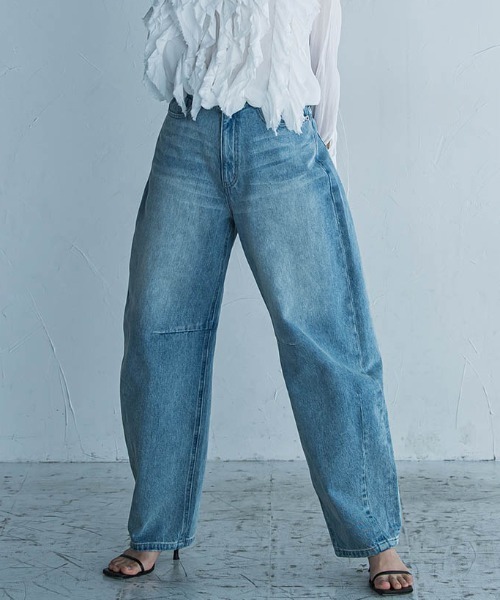 MAYSON GREY（メイソングレイ）の「11OZカーブデニムパンツ≪洗濯機で洗える≫（デニムパンツ・レディース・ブルー/ネイビー・M）」の12枚目の写真