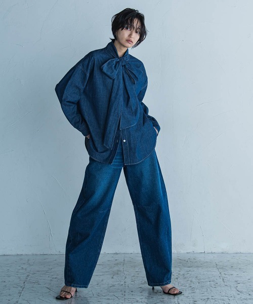 MAYSON GREY（メイソングレイ）の「11OZカーブデニムパンツ≪洗濯機で洗える≫（デニムパンツ・レディース・ブルー/ネイビー・M）」の18枚目の写真