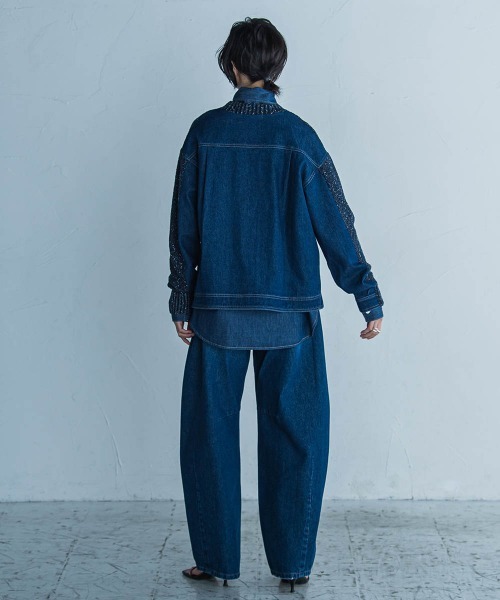 MAYSON GREY（メイソングレイ）の「11OZカーブデニムパンツ≪洗濯機で洗える≫（デニムパンツ・レディース・ブルー/ネイビー・M）」の17枚目の写真