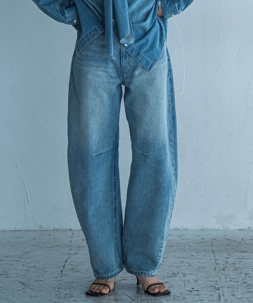 MAYSON GREY（メイソングレイ）の「11OZカーブデニムパンツ≪洗濯機で洗える≫（デニムパンツ・レディース・ブルー/ネイビー・M）」の19枚目の写真