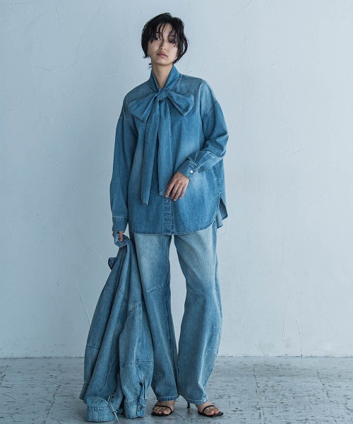 MAYSON GREY（メイソングレイ）の「11OZカーブデニムパンツ≪洗濯機で洗える≫（デニムパンツ・レディース・ブルー/ネイビー・M）」の21枚目の写真