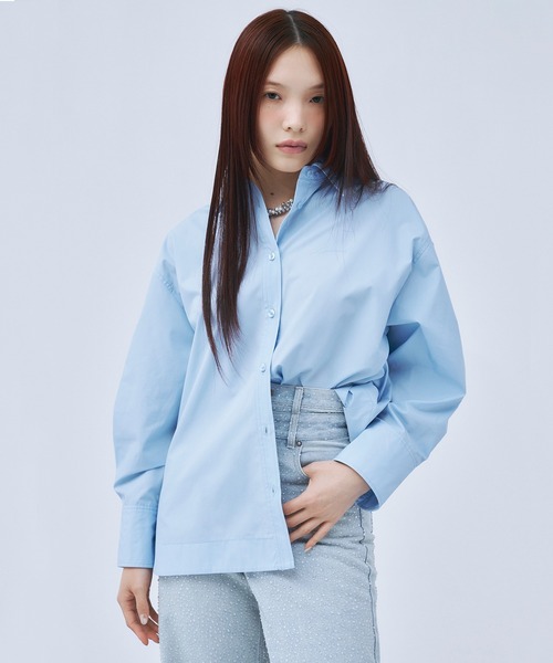 EIMY ISTOIRE(エイミーイストワール)の「オーバーサイズシャツ(シャツ/ブラウス・レディース・ベージュ/ホワイト/サックスブルー/ピンク・F)」の19枚目の写真