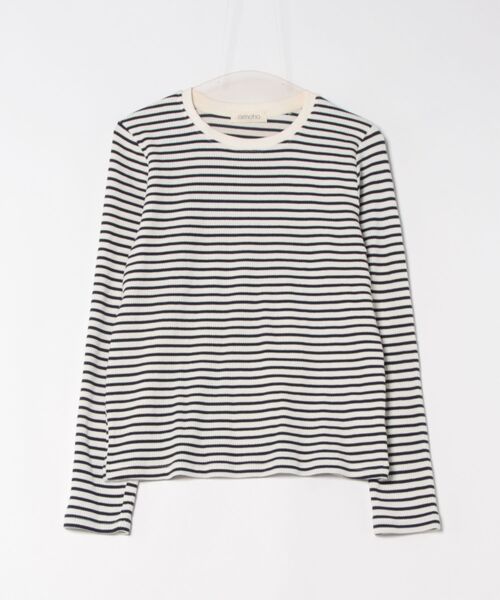 aimoha(アイモハ)の「ボーダーカジュアルTシャツ(Tシャツ/カットソー・レディース・ブラック/ブルー/レッド・MEDIUM/LARGE)」の10枚目の写真
