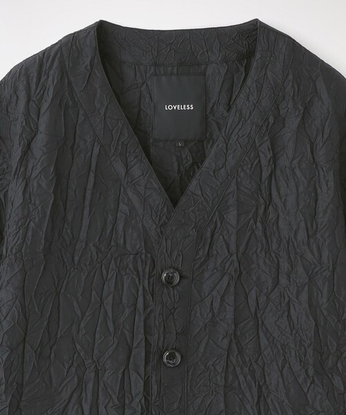 LOVELESS(ラブレス)の「リンクルタフタカーデ(カーディガン/ボレロ・メンズ・ブラック・M/L)」の7枚目の写真