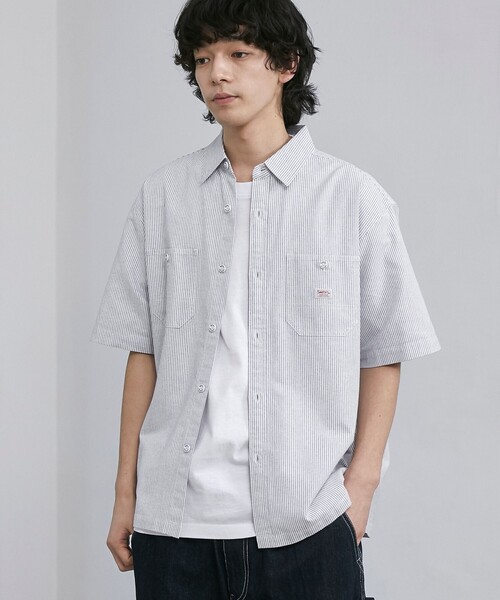 SMITH'S（スミス）別注ショートスリーブストライプワークシャツ
