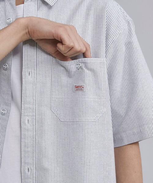 SMITH'S（スミス）の「SMITH’S（スミス）別注ショートスリーブストライプワークシャツ（シャツ/ブラウス・メンズ・その他1・XL/L/M）」の14枚目の写真