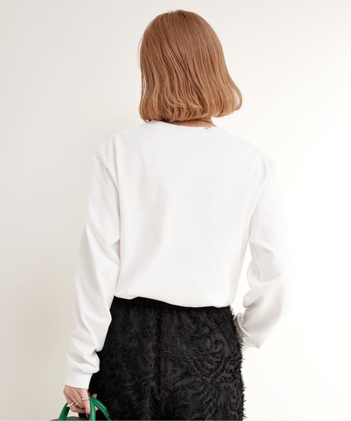 B.C STOCK(ベーセーストック)の「《追加》TRICOMER/トリコメル 別注 ロンTEE(Tシャツ/カットソー・レディース・ホワイト×ホワイト/ホワイト系その他/ホワイト・FREE)」の18枚目の写真