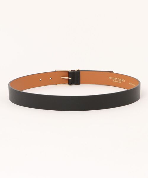 MAISON BOINET（メゾンボワネ）の「MAISON BOINET / gold square belt(ゴールドスクエアベルト 91752G)（ベルト・レディース・ブラック・FREE）」の10枚目の写真