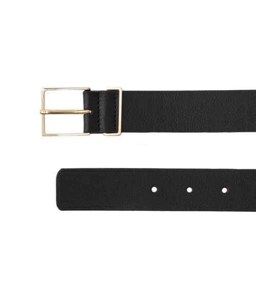 MAISON BOINET（メゾンボワネ）の「MAISON BOINET / gold square belt(ゴールドスクエアベルト 91752G)（ベルト・レディース・ブラック・FREE）」の7枚目の写真