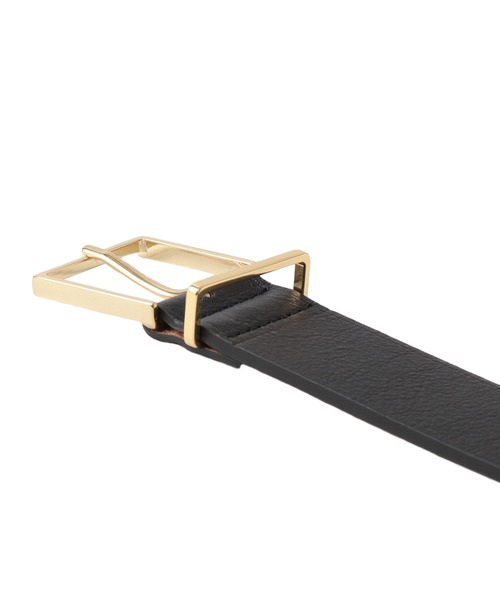 MAISON BOINET（メゾンボワネ）の「MAISON BOINET / gold square belt(ゴールドスクエアベルト 91752G)（ベルト・レディース・ブラック・FREE）」の8枚目の写真