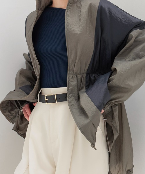 MAISON BOINET（メゾンボワネ）の「MAISON BOINET / gold square belt(ゴールドスクエアベルト 91752G)（ベルト・レディース・ブラック・FREE）」の4枚目の写真