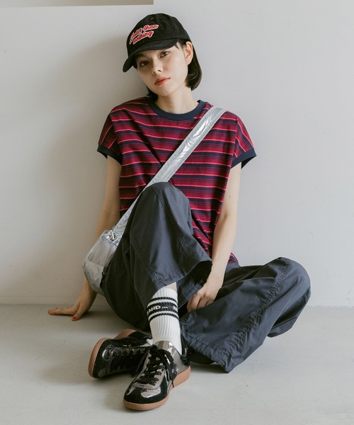 niko and...（ニコアンド）の「DRYチルイージーベルトパンツ（その他パンツ・レディース・ブルー/ライトベージュ/カーキ/チャコール/オレンジ/パープル・FREE）」の8枚目の写真