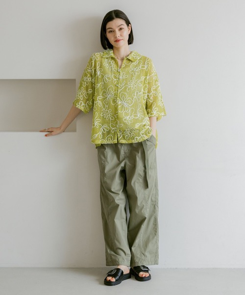 niko and...（ニコアンド）の「DRYチルイージーベルトパンツ（その他パンツ・レディース・ブルー/ライトベージュ/カーキ/チャコール/オレンジ/パープル・FREE）」の11枚目の写真