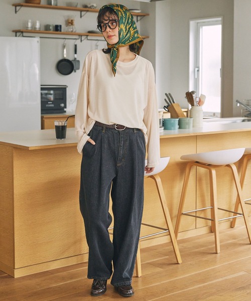 セール】オーバーサイズ スラブ シアートップス（Tシャツ
