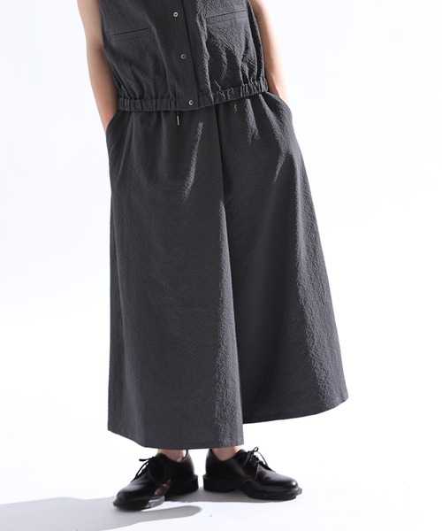 Kelen(ケレン)の「「KELEN / ケレン」 シアサッカーラップデザインパンツ WIEL(その他パンツ・レディース・ブラック/ブルーグレー/チャコールグレー/オフホワイト・S/M)」の1枚目の写真