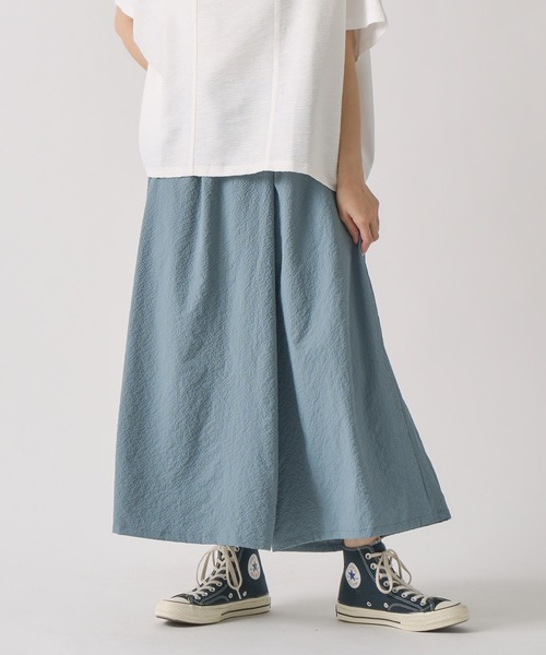 Kelen(ケレン)の「「KELEN / ケレン」 シアサッカーラップデザインパンツ WIEL(その他パンツ・レディース・ブラック/ブルーグレー/チャコールグレー/オフホワイト・S/M)」の4枚目の写真