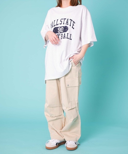 WOND（ウォンド）の「WOND/ドロストカーゴパンツ（カーゴパンツ・レディース・ブラック/アイボリー・FREE）」の3枚目の写真