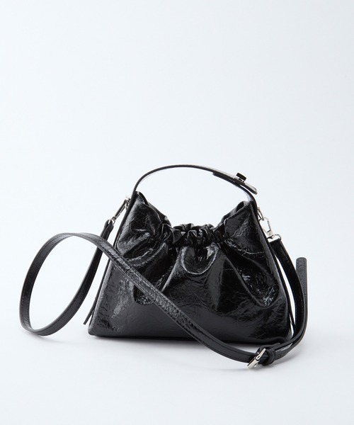 BONLECILL Marche(ボンルシールマルシェ)の「【BONLECILL Marche】2way ベルトグリップギャザーワンハンドルバッグ/ショルダーバッグ(ショルダーバッグ・レディース・ブラウン/バーガンディー/ブラック・FREE)」の5枚目の写真
