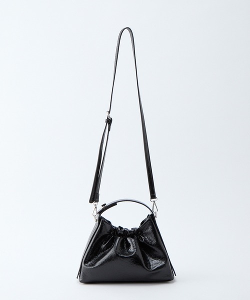 BONLECILL Marche(ボンルシールマルシェ)の「【BONLECILL Marche】2way ベルトグリップギャザーワンハンドルバッグ/ショルダーバッグ(ショルダーバッグ・レディース・ブラウン/バーガンディー/ブラック・FREE)」の6枚目の写真