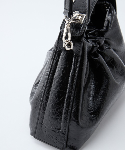 BONLECILL Marche(ボンルシールマルシェ)の「【BONLECILL Marche】2way ベルトグリップギャザーワンハンドルバッグ/ショルダーバッグ(ショルダーバッグ・レディース・ブラウン/バーガンディー/ブラック・FREE)」の8枚目の写真