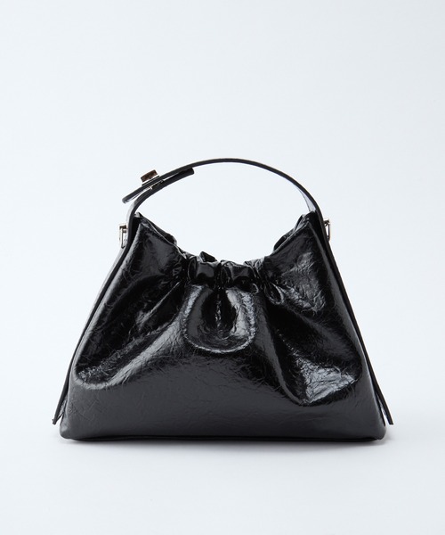 BONLECILL Marche(ボンルシールマルシェ)の「【BONLECILL Marche】2way ベルトグリップギャザーワンハンドルバッグ/ショルダーバッグ(ショルダーバッグ・レディース・ブラウン/バーガンディー/ブラック・FREE)」の11枚目の写真