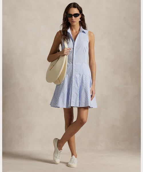 REISS ワンピース BLUE ストライプ DILLON サイズXS Reiss Stripe-Print Draped Midi Dress in Blue | REISS